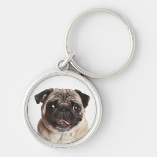 Liebe Mops Welpen Hund Schlüsselanhänger