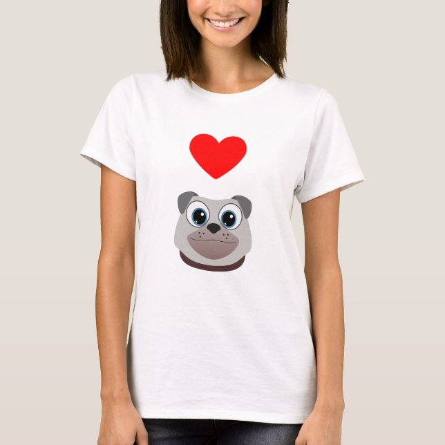 Liebe Möpsen T-Shirt (Vorderseite)