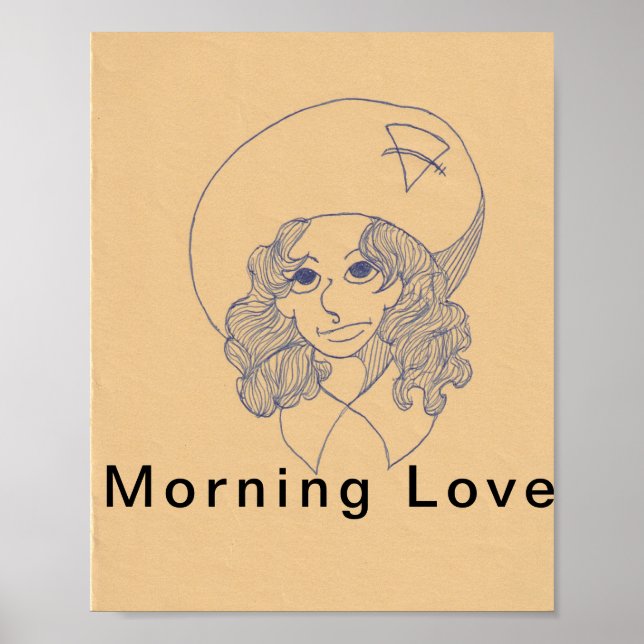 Liebe morgens, Grußkarte Poster (Vorne)
