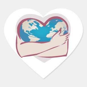 Liebe Mother Earth Herz-Aufkleber