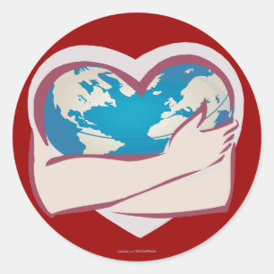Liebe Mother Earth Runder Aufkleber