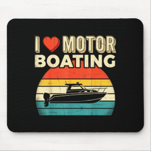 Liebe Motorboot Boot Kapitän Ponton See Mousepad