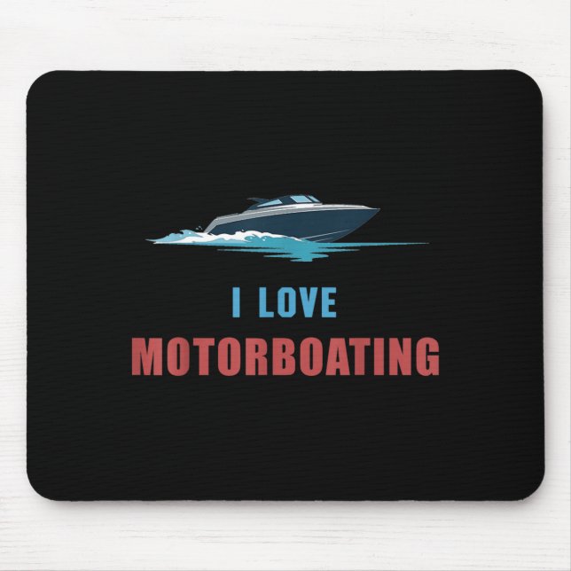 Liebe Motorboot Segelboot Boot Caparent Lehrer Mousepad (Vorne)