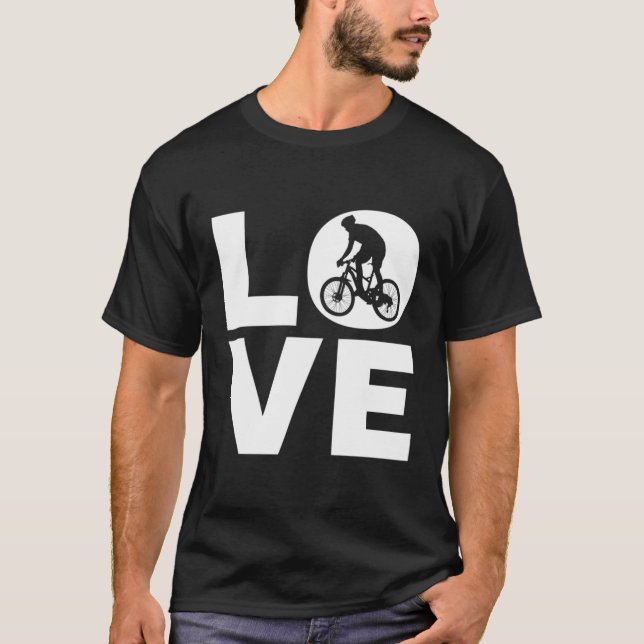 Liebe Mountain Biking I Liebe Mountainbike Biker T-Shirt (Vorderseite)