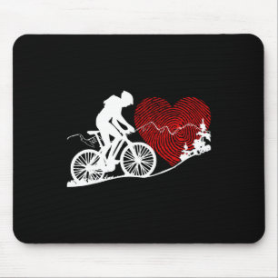 Liebe Mountainbike-Grafikdesign - Radfahrer beim R Mousepad
