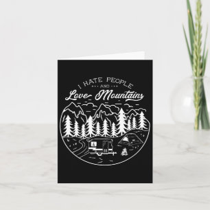 Liebe Mountains Hate People Camping Wandern Wilder Karte
