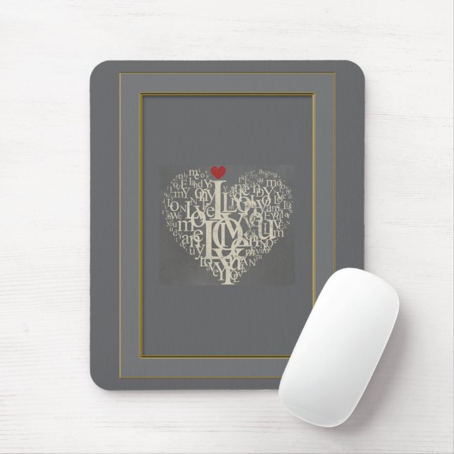 Liebe Mouse Pad Mousepad (Mit Mouse)
