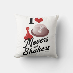 Liebe Movers and Shakers Retro-Board-Logo Kissen