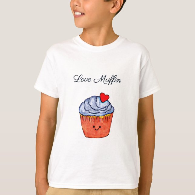 Liebe Muffin Blue T-Shirt (Vorderseite)