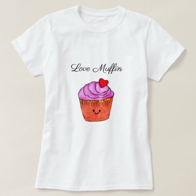 Liebe Muffin Pink T-Shirt (Design vorne)