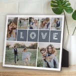 Liebe Multi-Foto Collage Fotoplatte<br><div class="desc">Holen Sie sich diese Fotos von Ihrem Telefon und auf unsere LIEBE-Plakette!</div>