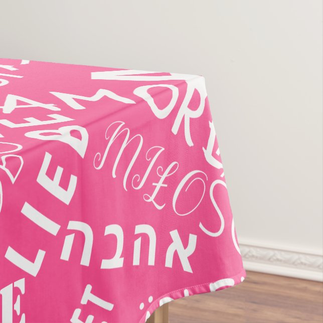 LIEBE - Multi Language - Customizable Internationa Tischdecke (Beispiel)