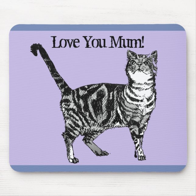 Liebe Mum Muse Mat Lila Mousepad (Vorne)