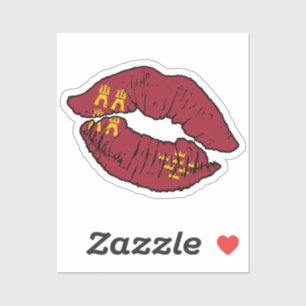 Liebe Murcia Murcian Lipstick Aufkleber