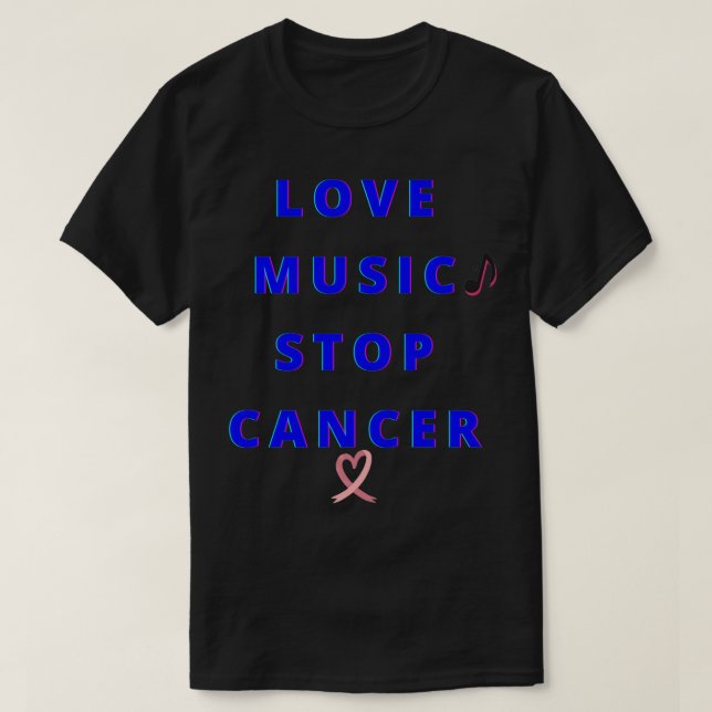 Liebe Music Stopp Cancer Essential Classic TShirt (Design vorne)
