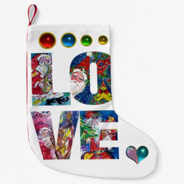 LIEBE MUSICAL SANTA CHRISTMAS PARTY KLEINER WEIHNACHTSSTRUMPF (Vorderseite)