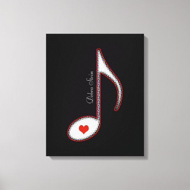 Liebe musikalische Note Leinwanddruck (Vorderseite)