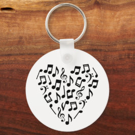 Liebe Musikherz Musiknoten Schlüsselanhänger