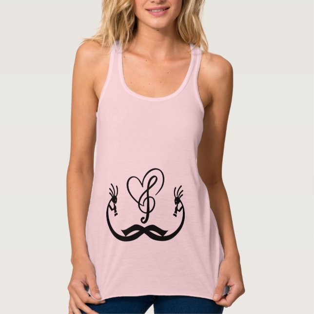 Liebe Musiknote Kokopelli Southwestern Tank Top (Vorderseite)