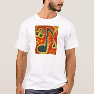 Liebe-Musiknoten-Phat-Gefärbte Krawatten T-Shirt