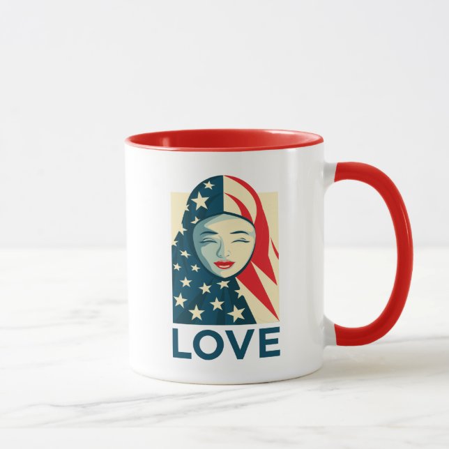 Liebe| muslimische Flüchtlinge Tasse (Rechts)
