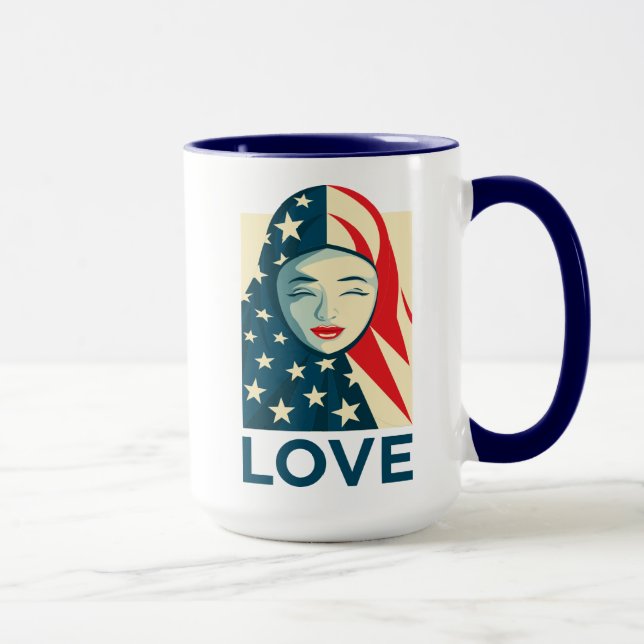 Liebe| muslimische Flüchtlinge Tasse (Rechts)