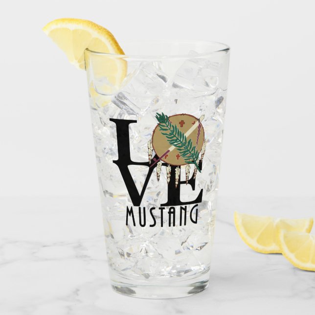 LIEBE Mustang Oklahoma Glas (Vorderseite Ice)