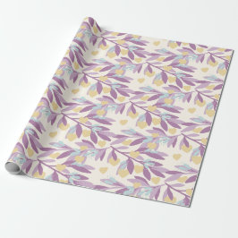 Liebe-Muster für die Valentine-Blume von Zweigen Geschenkpapier