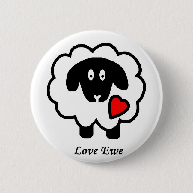 Liebe-Mutterschaf-Knopf Button (Vorderseite)