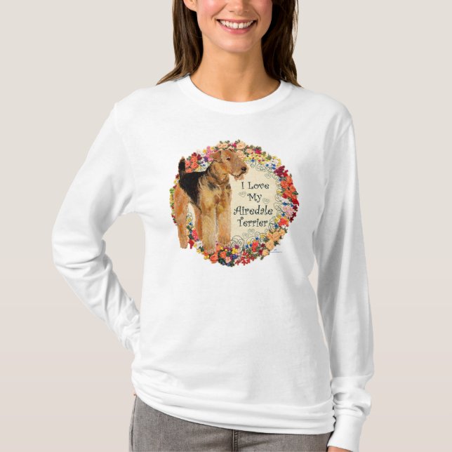 Liebe My Airedale T-Shirt (Vorderseite)