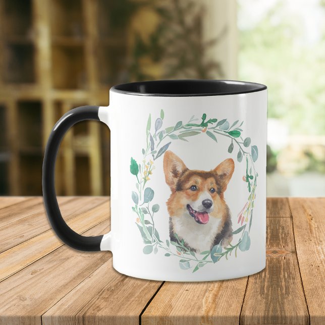Liebe My Cardigan Corgi Wreath Tasse (Von Creator hochgeladen)
