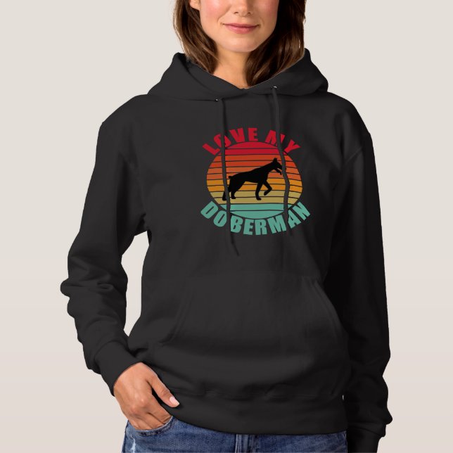 Liebe My Doberman Hoodie (Vorderseite)