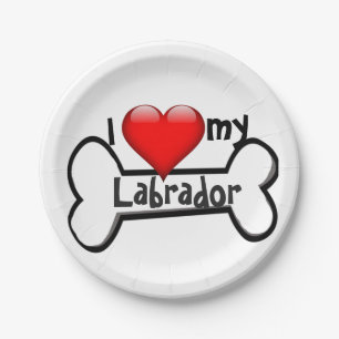 Liebe my Dog Breed (Geben Sie die Lieblingsrasse e Pappteller