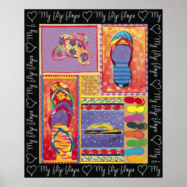 Liebe-My-Flip-Flops-Poster Poster (Vorne)