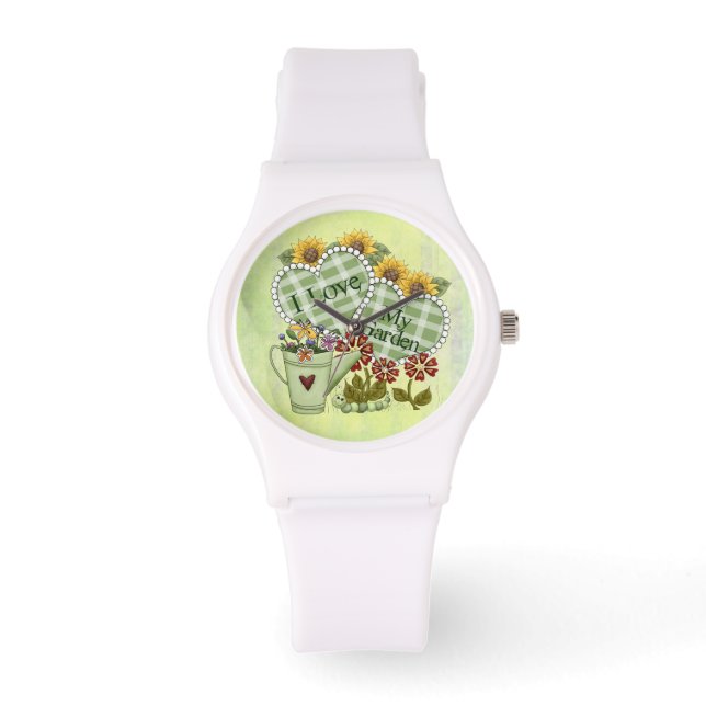 Liebe My Garden Armbanduhr (Vorderseite)