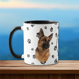 Liebe My German Shepherd Dog Pawprint Tasse