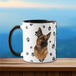 Liebe My German Shepherd Dog Pawprint Tasse