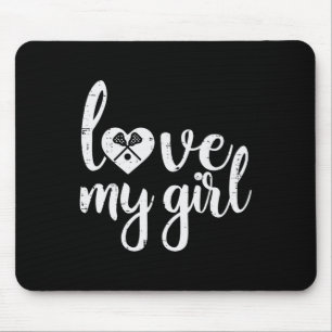 Liebe My Girl Lacrosse Lax Player Mama Vater Freun Mousepad