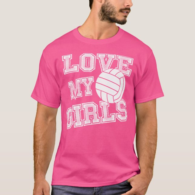 Liebe My Girls Volleyball Shirt für Mamas Niedlich (Vorderseite)
