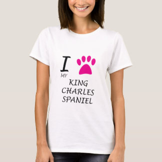 Liebe My King Charles Spaniel Abzeichen T-Shirt