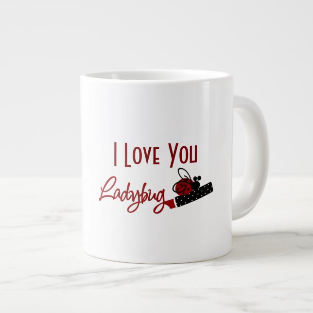 Liebe My Ladybug - Jumbo-Tasse (Vorderseite Rechts)