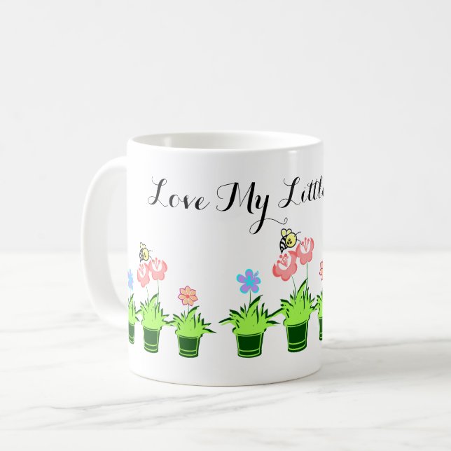 "Liebe My Little Garden" Niedliche Tasse (Vorderseite Links)