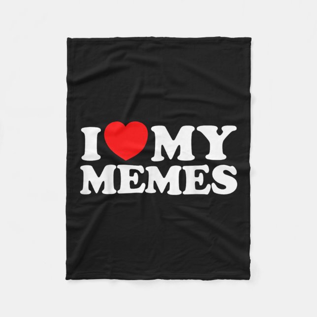 Liebe My Memes Funny Meme Creator Internet Online Fleecedecke (Vorderseite)