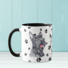 Liebe My Scottish Terrier Dog Pawprint Tasse