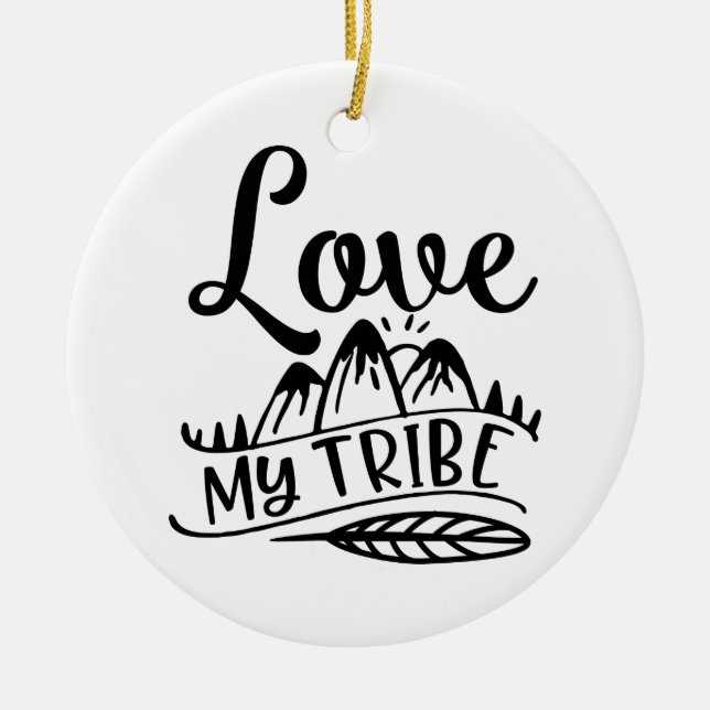 Liebe My Stamm Liebe Your Stamm Keramik Ornament (Vorne)