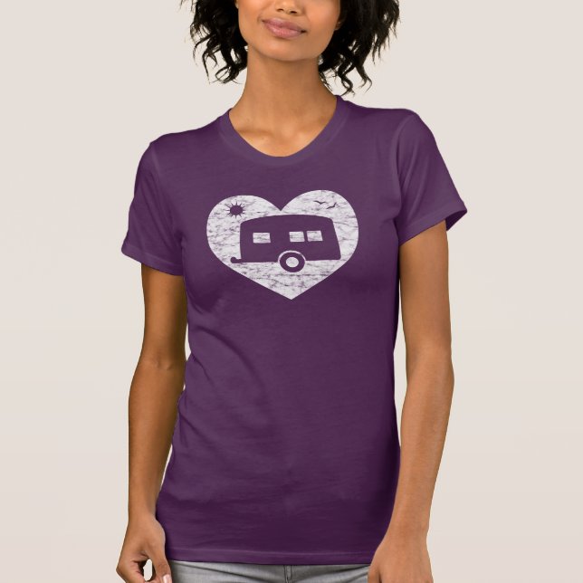 Liebe My Trailer Caravan Camper Van T-Shirt (Vorderseite)