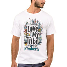 Liebe My Tribe Bohemisch Aquamarin Name Tshirt Cus