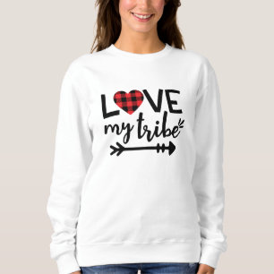 Liebe My Tribe Red Buffalo Kariert Sweatshirt