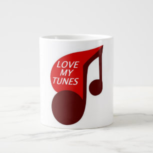 LIEBE MY TUNES Jumbo-Tasse