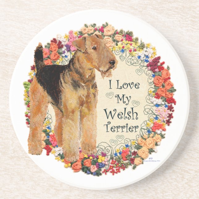 Liebe My Welsh Terrier Getränkeuntersetzer (Vorne)